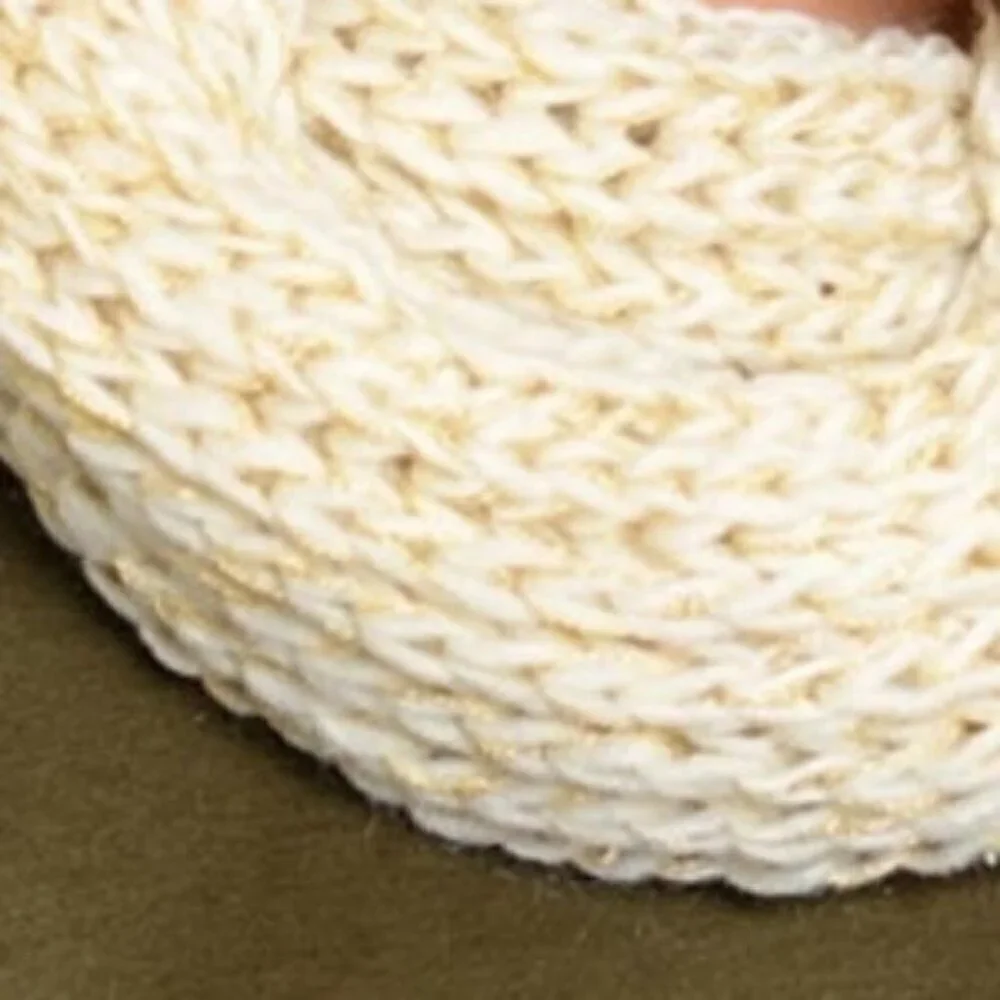 Warm Soft Cream Knitted Infinity Scarf
